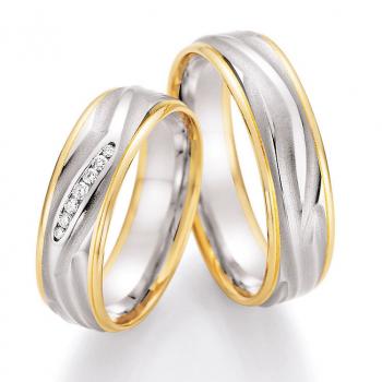 Trauringe Weiss-Gelbgold von Ruesch 66/45030-065